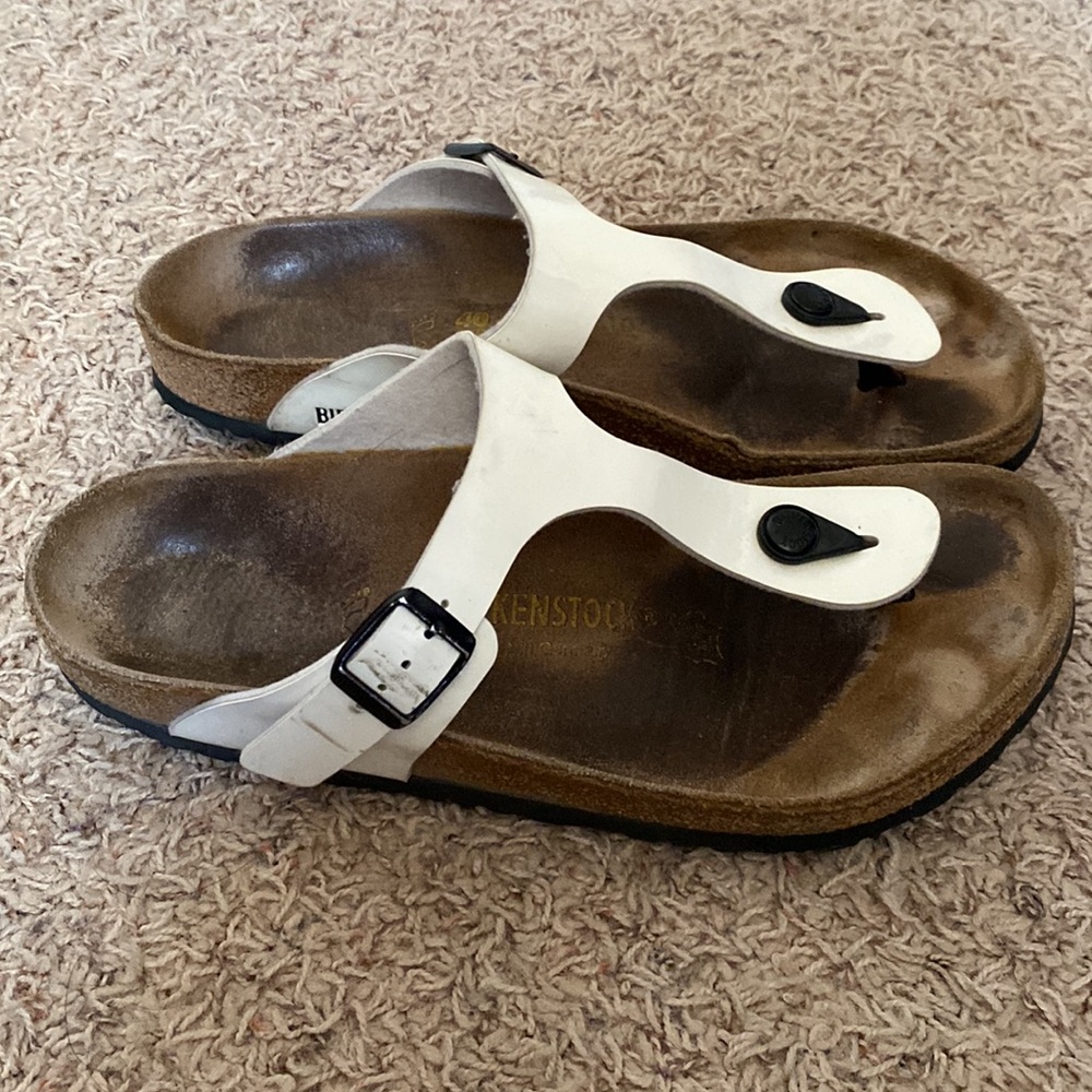 Birkenstock White Patent Size 40